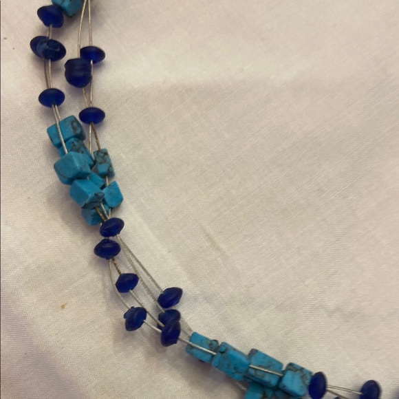 Blue Beaded Necklace - Picture 4 of 11